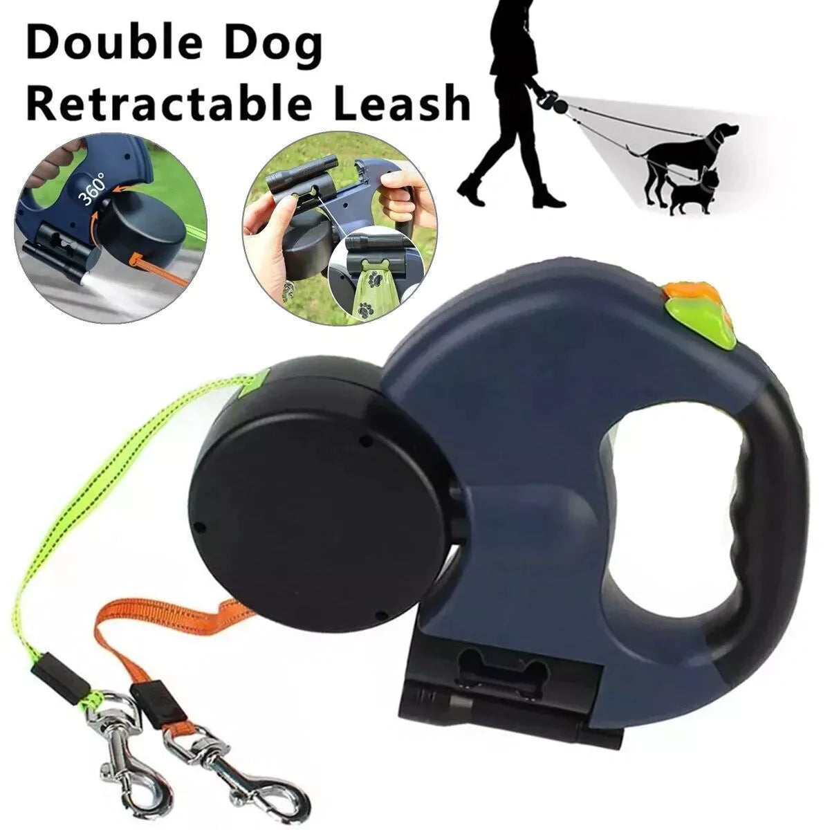 Dual 360° Swivel Dog Leash